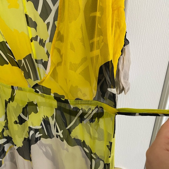 Diane Von Furstenberg vintage caftan kaftan 100% silk small/xsmall swim cover - Picture 2 of 5